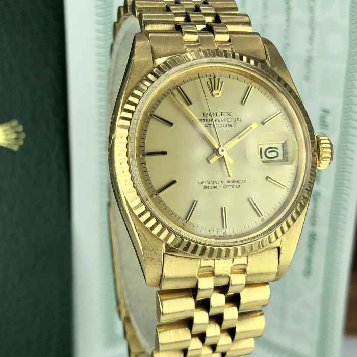 Rolex datejust gold and diamonds